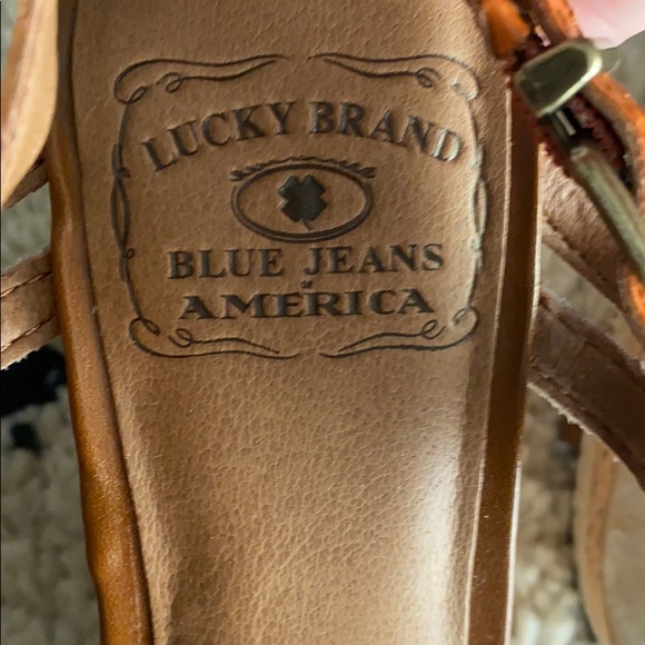 Brown, Orange, and snakeprint Lucky Brand wedges - Picture 5 of 5